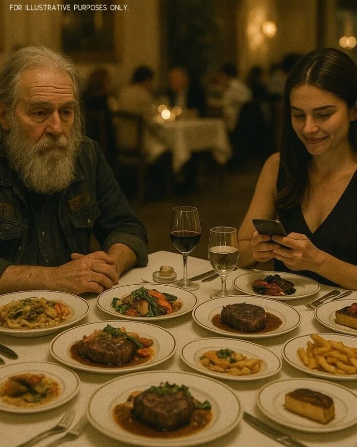 My son’s fiancée handed me a $3,000 restaurant bill, clearly trying to embarrass this biker dad.
