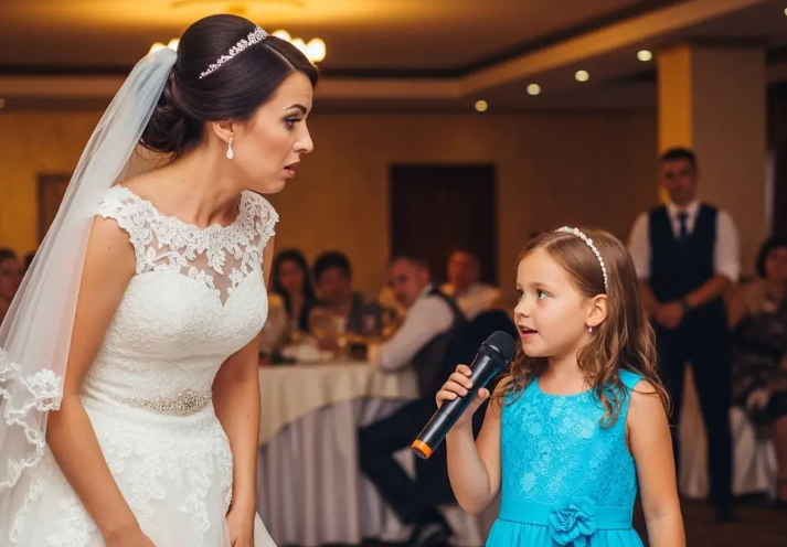 At Mom’s Wedding, a Girl Took the Mic and Played a Shocking Video Instead of Offering Congratulations