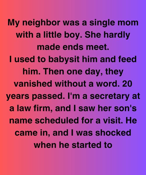 My Neighbor Vanished With Her Son 20 Years Ago—Now He Walked Into My Office Wearing A Suit
