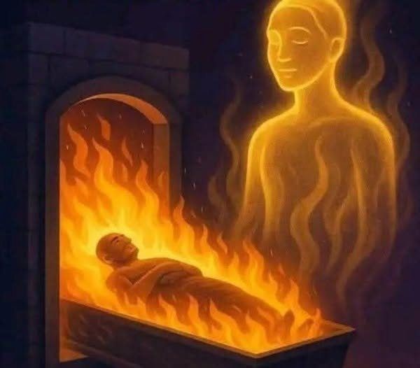 What happens to the soul when the body is cremated?