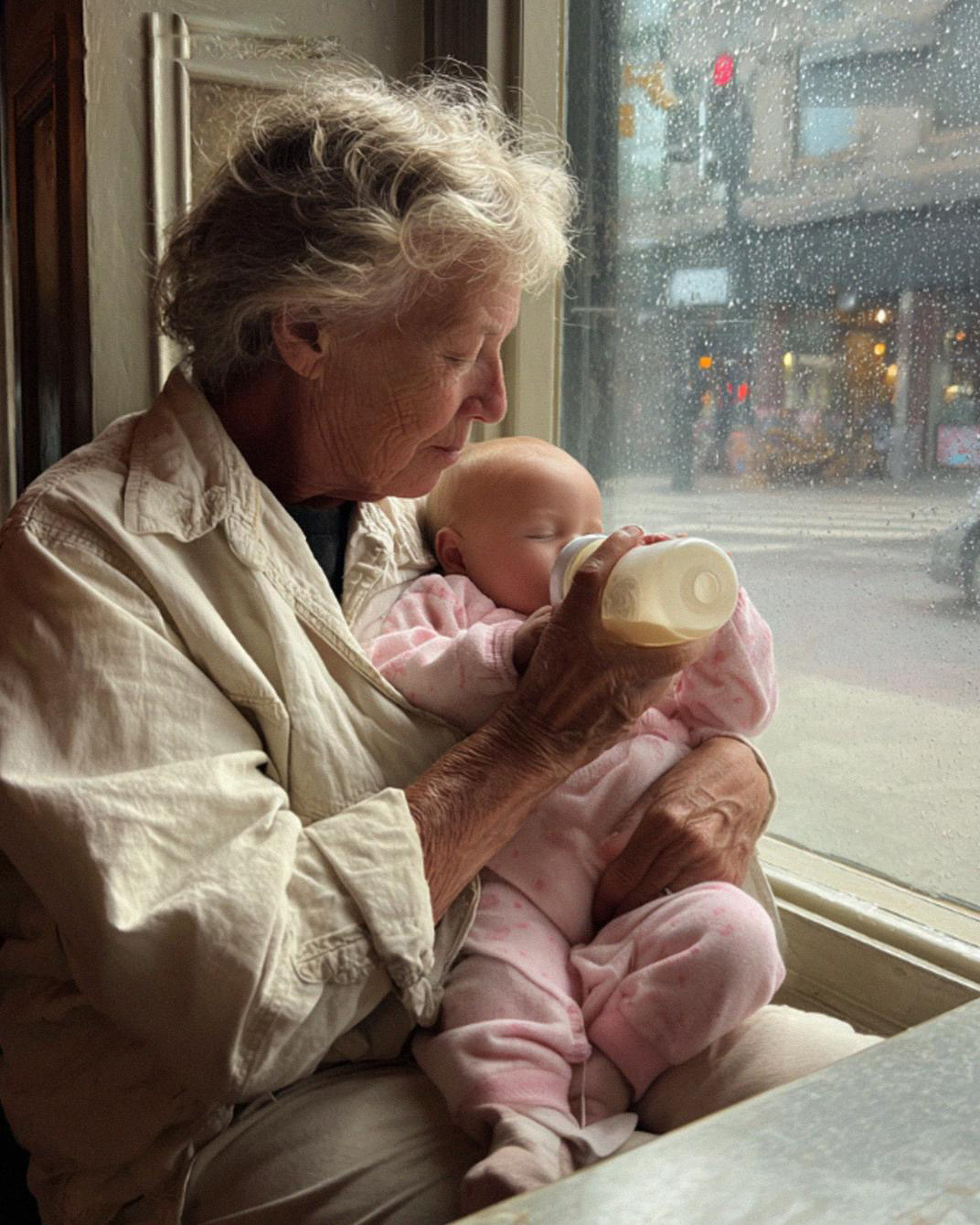 They Forced Me & my Baby Granddaughter Out of the Café and Into the Rain – Then Justice Walked In