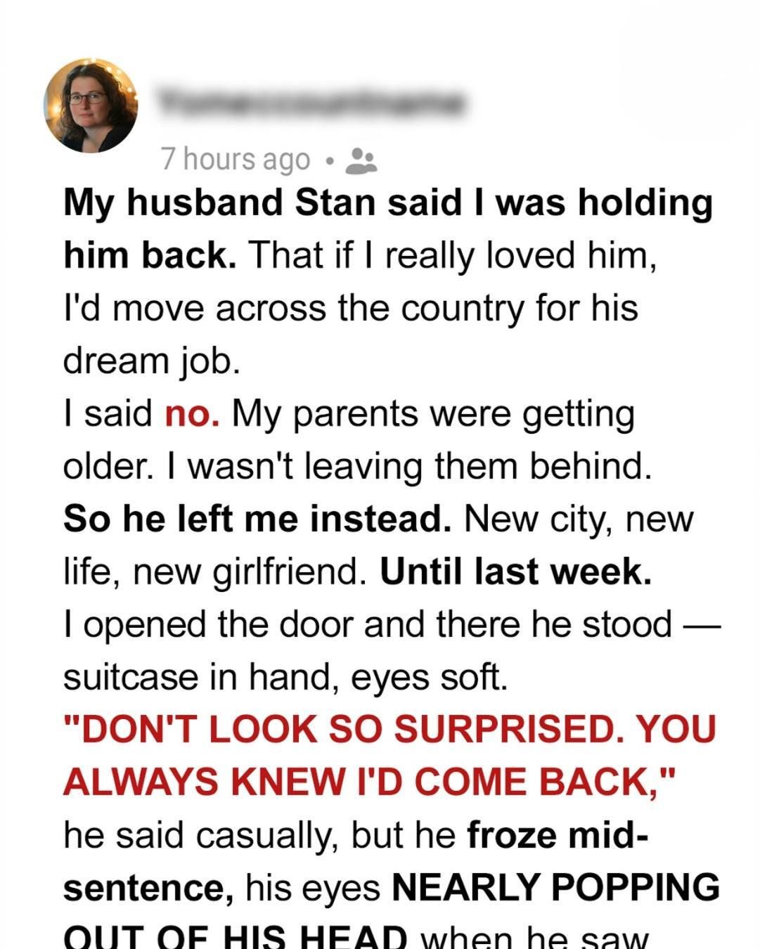 My Husband Left Me When I Refuse