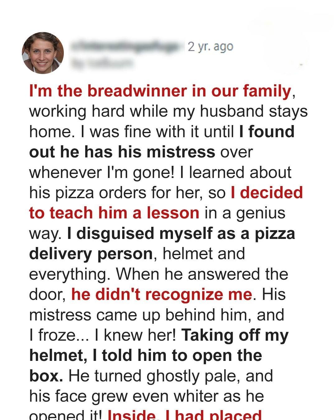 Unfaithful Husband Never Expected an Ordinary Box of Pizza to Expose Him – Story of the Day