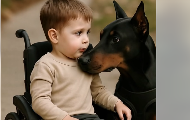 Loyal Doberman Jumps Into Action to Save Paralyzed Boy From Venomous Snake