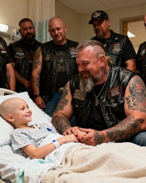 40 BIKERS TOOK SHIFTS HOLDING DYING LITTLE GIRL’S HAND FOR 3 MONTHS SO SHE’D NEVER WAKE UP ALONE IN HOSPICE