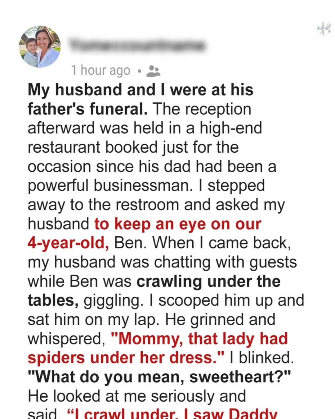 My Son’s Innocent Words at a Funeral Uncovered a Secret That Changed Everything