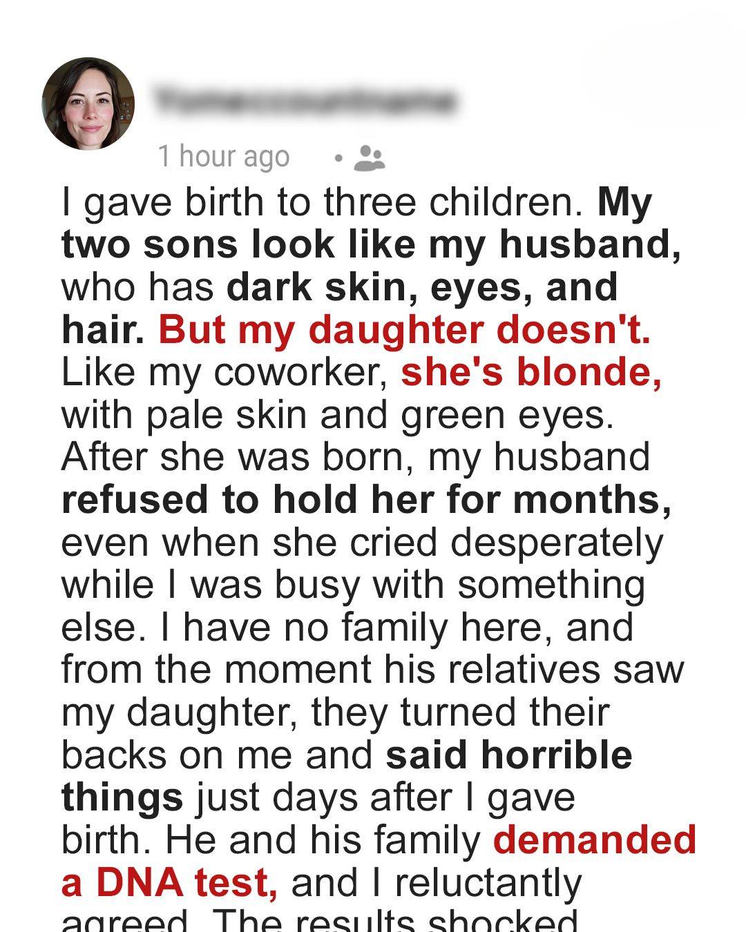 Father’s Doubt Shattered After DNA Test Reveals the Truth About His Newborn Daughter